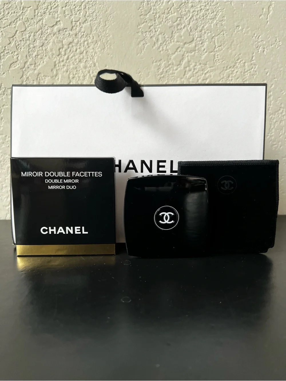 NIB CHANEL Miroir Double Facettes Compact Mirror Duo – Authentic Classic Black